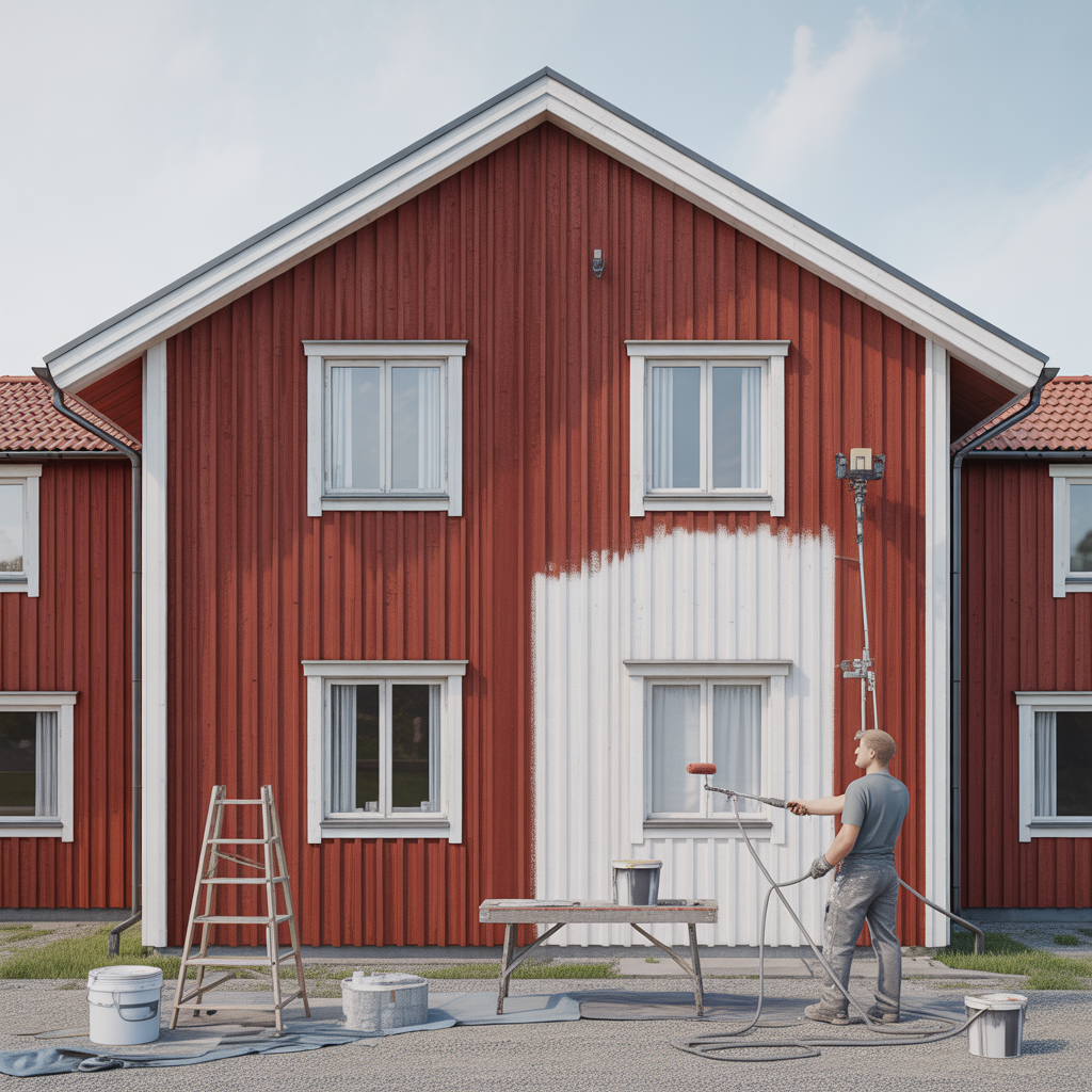 sprutmalning eller roller kostnad tackning och tid